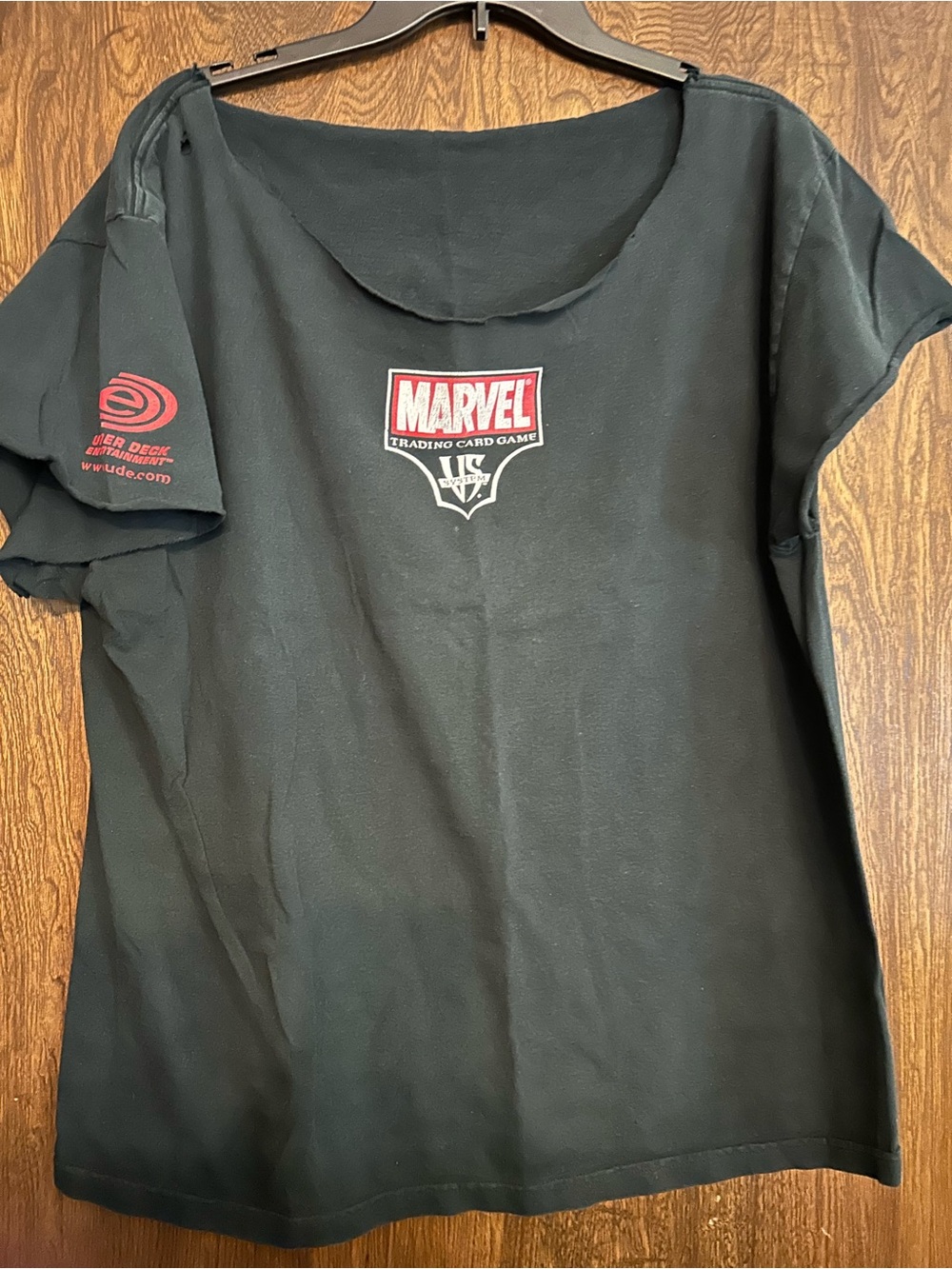 Marvel Black Short Sleeve Kids Tee with Red Logo